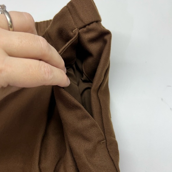 J Jill Pants Womens 14 Brown Wide Leg Pleated Pockets Office Career Work Casual - Picture 11 of 13